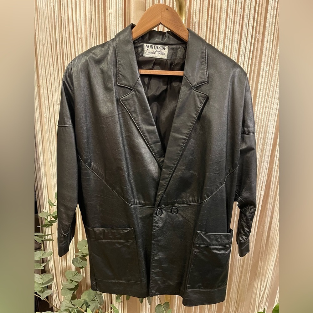 Vintage 1980s oversized Northside Fashions Genuine Leather Jacket - Picture 11 of 11